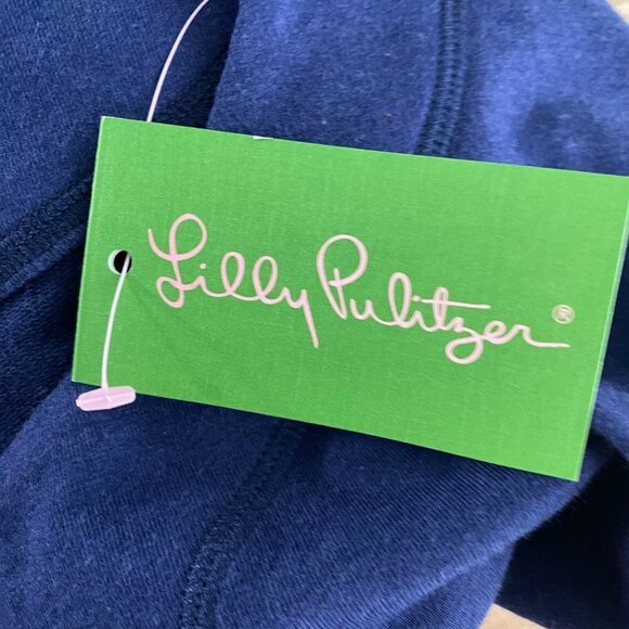 Lilly Pulitzer UPF 50+ Joyce Dress Small True Navy Blue V-Neck NWT DR-1418 - Picture 6 of 13